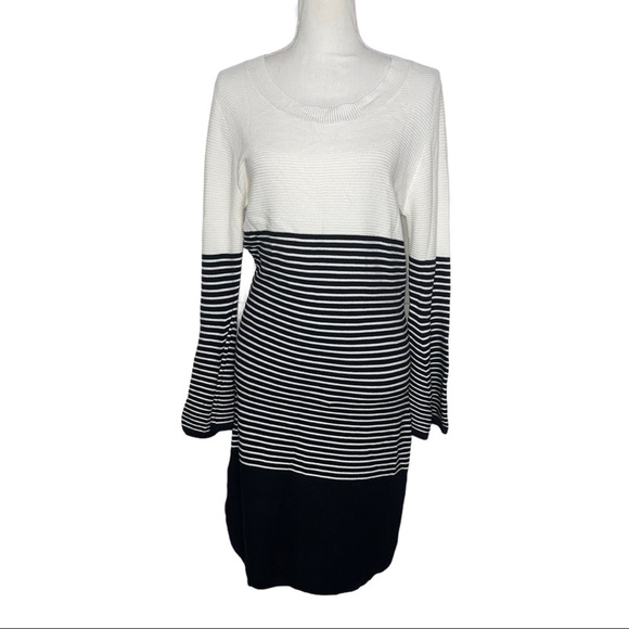 JACK by BB DAKOTA Color Block Sweater Dress w Bell Sleeves NWT - Picture 4 of 11